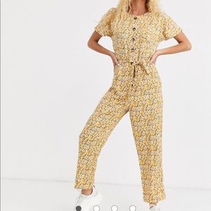Yellow Floral Jumpsuit